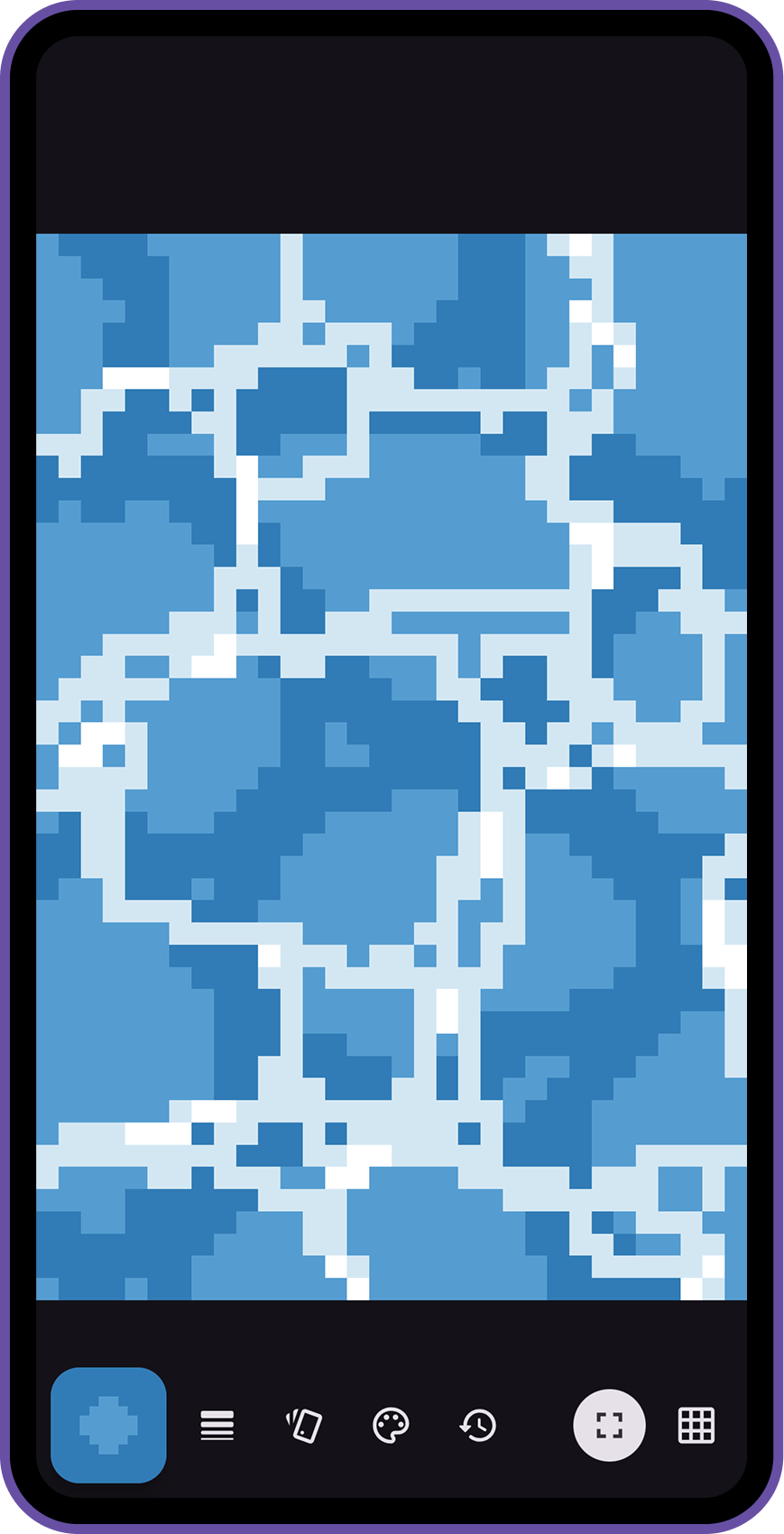 Screenshot of canvas in Palkoro